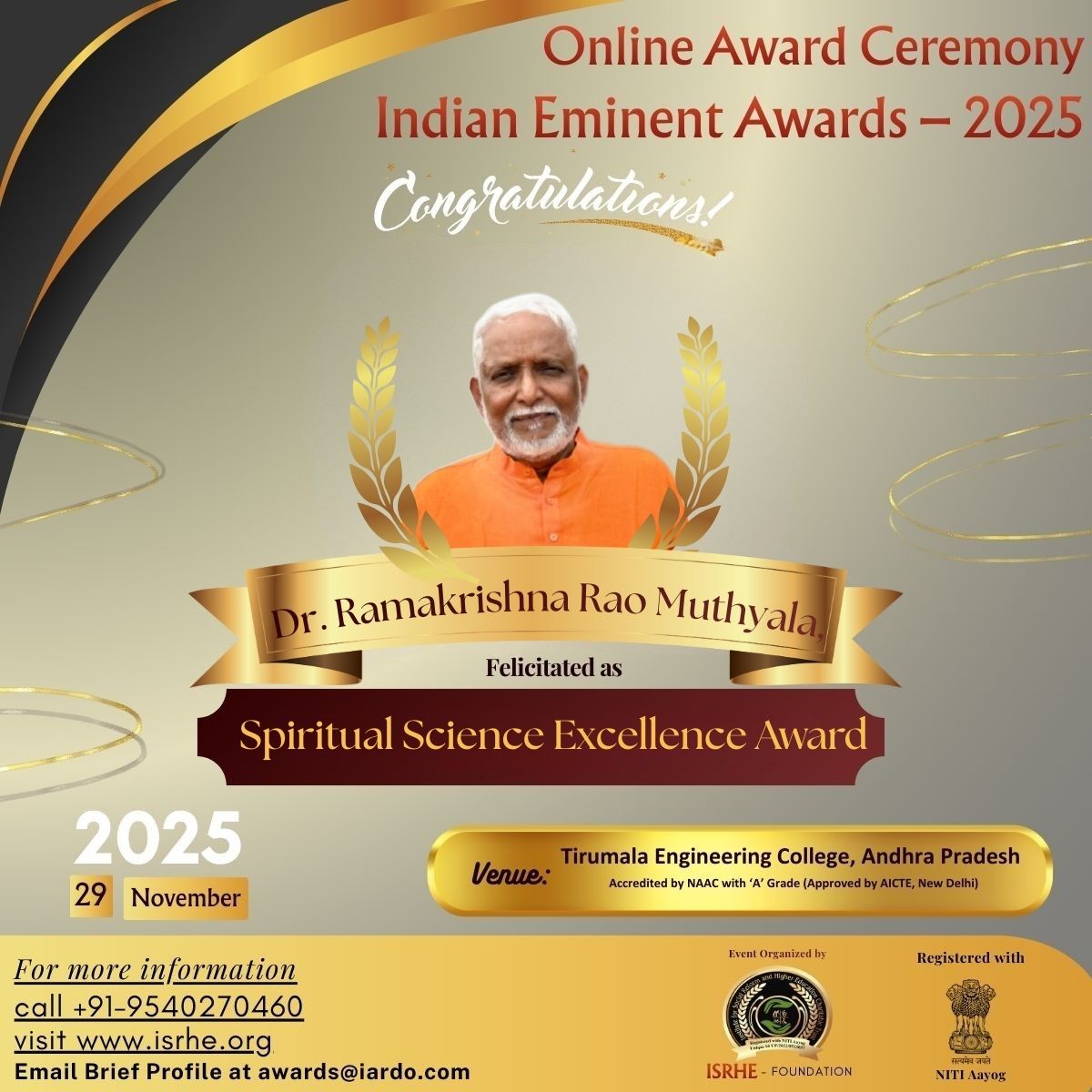 Dr. Ramakrishna Rao Muthyala